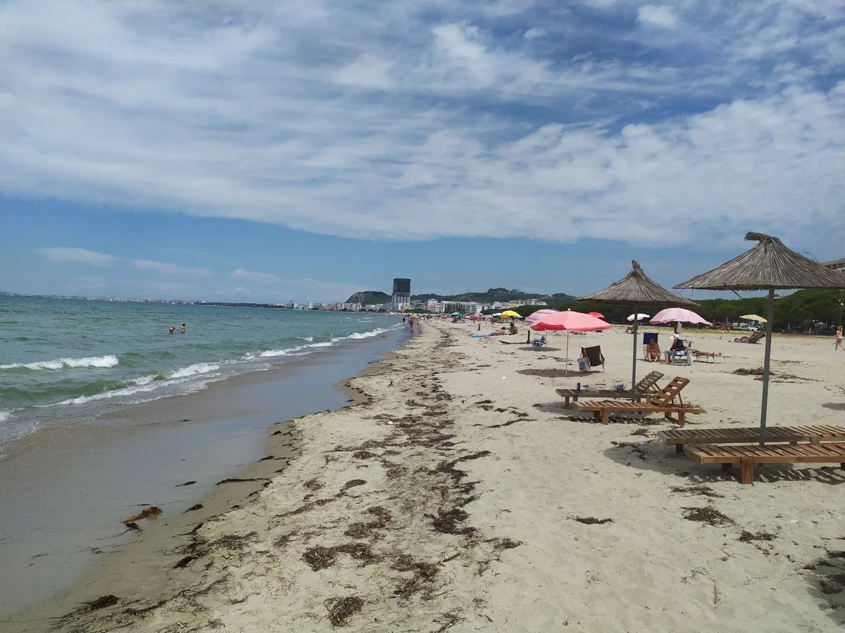 Golem beach on the Albanian coast
